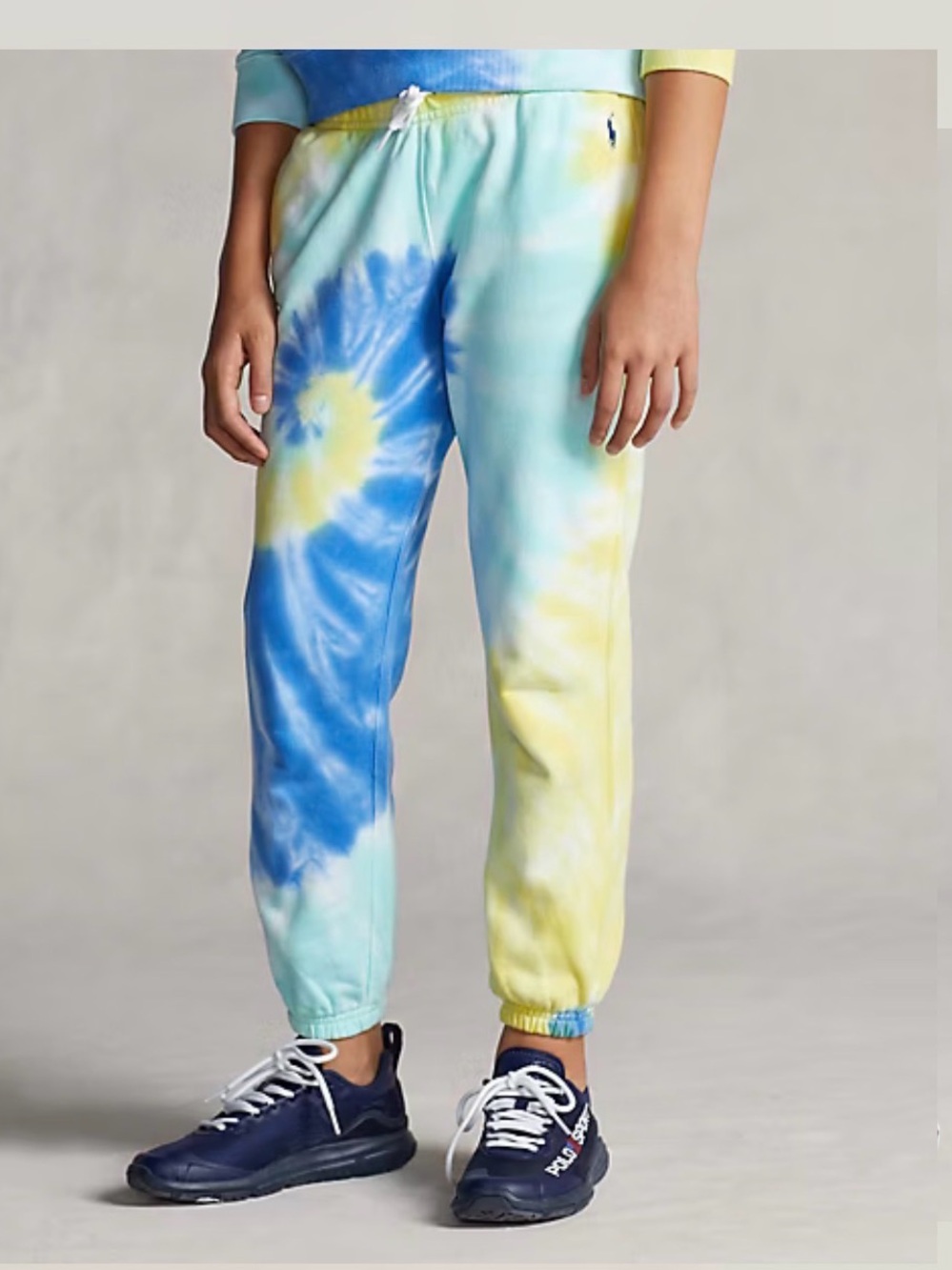 (7/8) Polo by Ralph Lauren 100% Cotton French Terry Jogger Pants Tye Dye